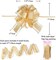 10 PCS Large Pull Bow Gift Wrapping Bows, Pull Bow with Ribbon for Wedding Gift Baskets, Party Gift Wrap Bows, Presents Decorating Bows (Gold)